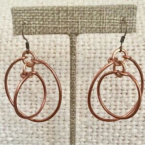 Anthropologie Copper Loop Earrings